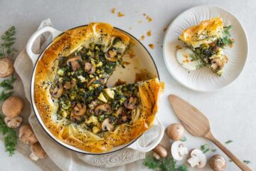 Mushroom Spanakopita Pie