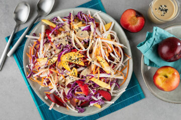 CRAB STICK SALAD WITH NECTARINES AND PLUMS
