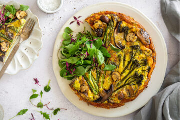 Mushroom Asparagus & Broccoli Quiche