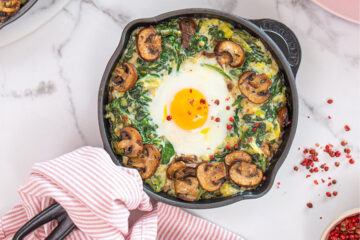 Spinach & Mushroom Baked Eggs