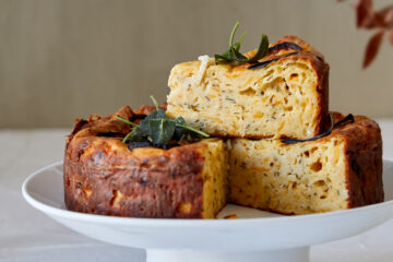 Savoury Cottage Cheese, Herb & Onion Cake